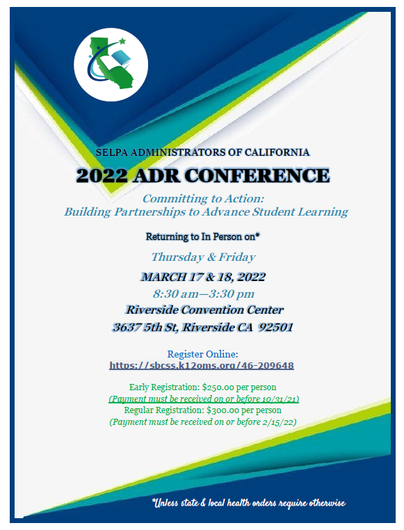 ADR conference flyer