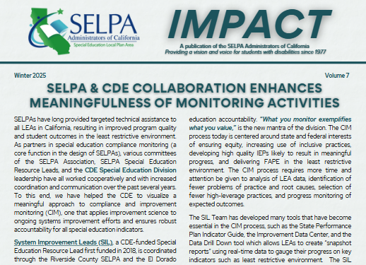 SELPA IMPACT Winter 2025 Edition