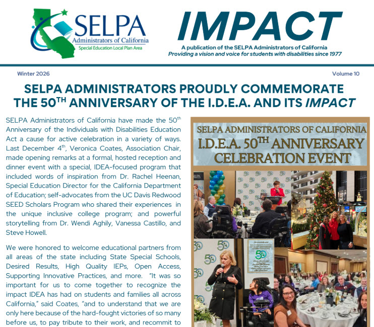 SELPA IMPACT Winter 2026 Edition